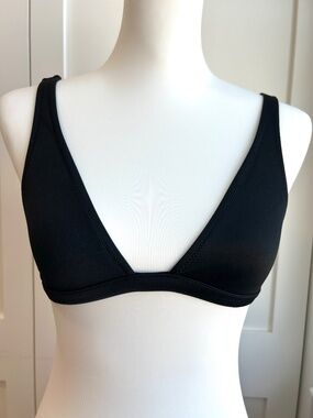 J.Crew NWOT Solid Bikini Top Size XS Black Color